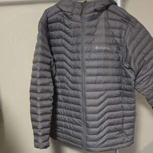 Columbia Men's Hooded Puffer Jacket - Gray, Size XL